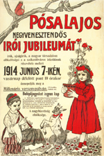 Pósa Lajos nagyvenesztendős íroi jubileumának plakátja